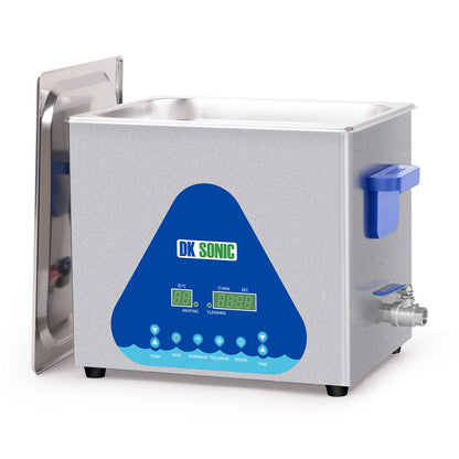 DK SONIC Ultraschallreiniger, 10L 240W Industrieller Ultraschallreinigungsgerät mit Heizung und Timer, Digitaler Steuerung und Korb, mehrere Funktionen für Motorradmotoren, Vergaser, Ketten