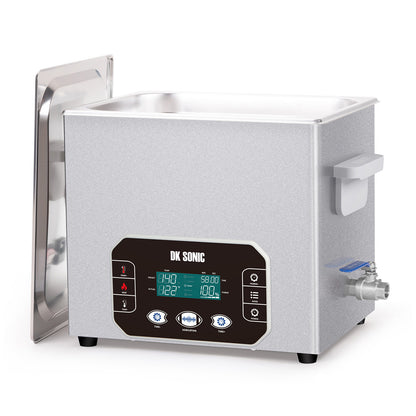 DK SONIC Ultraschallreiniger 10L, 240W Hochleistungs-Ultraschallreiniger mit Smart-Touch-Steuerung, fünf Modi für Motorradmotoren, Vergaser, Ketten, Leiterplatten (inklusive Korb)