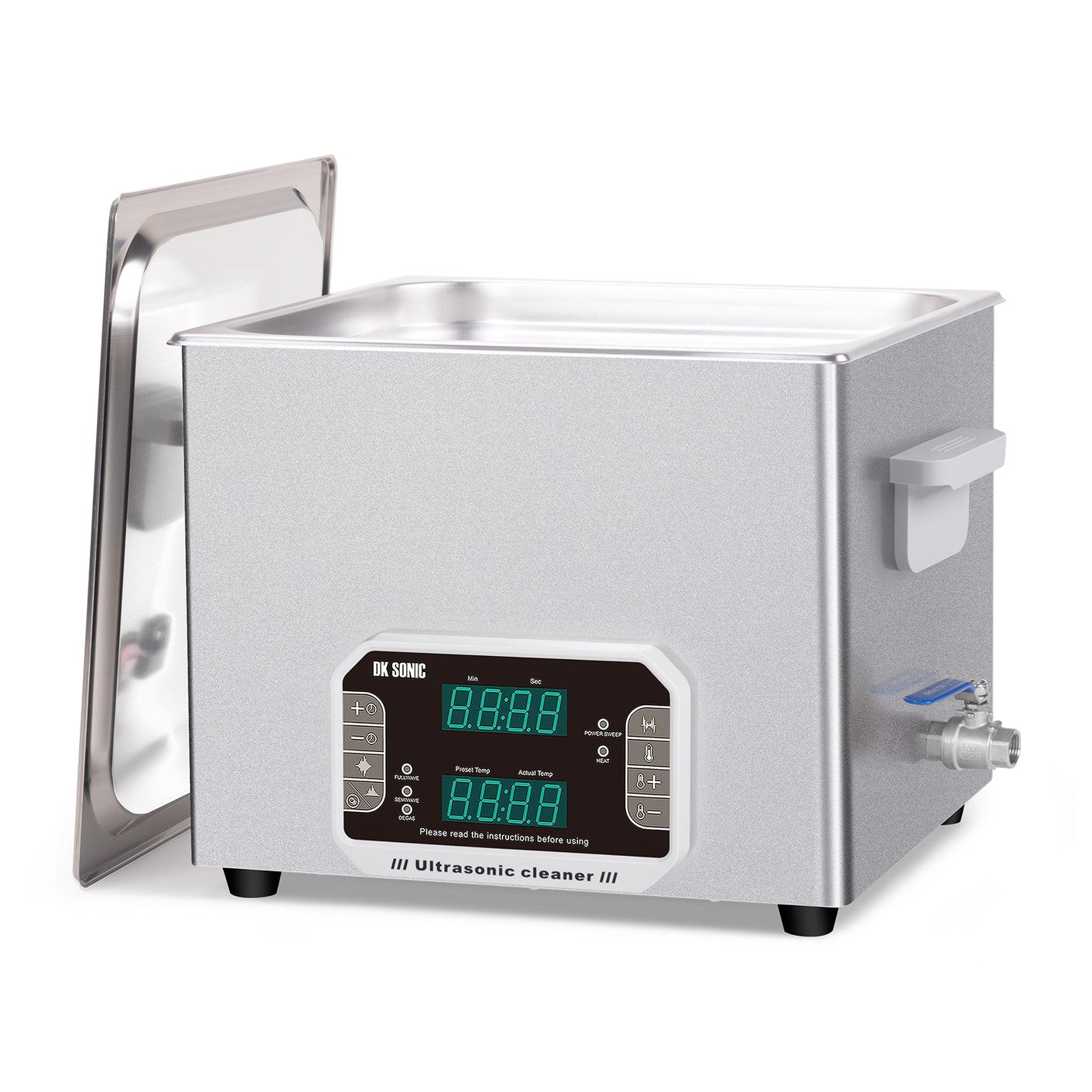 DK SONIC Professional Ultrasonic Cleaner 15L, 360W Heavy-Duty Sonic Cleaner with Timer,Heater&Touch Control, Multi-Application for Motorcycle Engines, Carburetors, Chains (Include Basket)