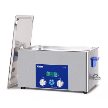 DK SONIC Ultraschallreiniger 22L 480W, Ultraschallvergaserreiniger mit intelligentem mechanischem Timer, Heizung und einstellbarer Leistungsfunktion für Vergaser, Motorradmotoren, Ketten