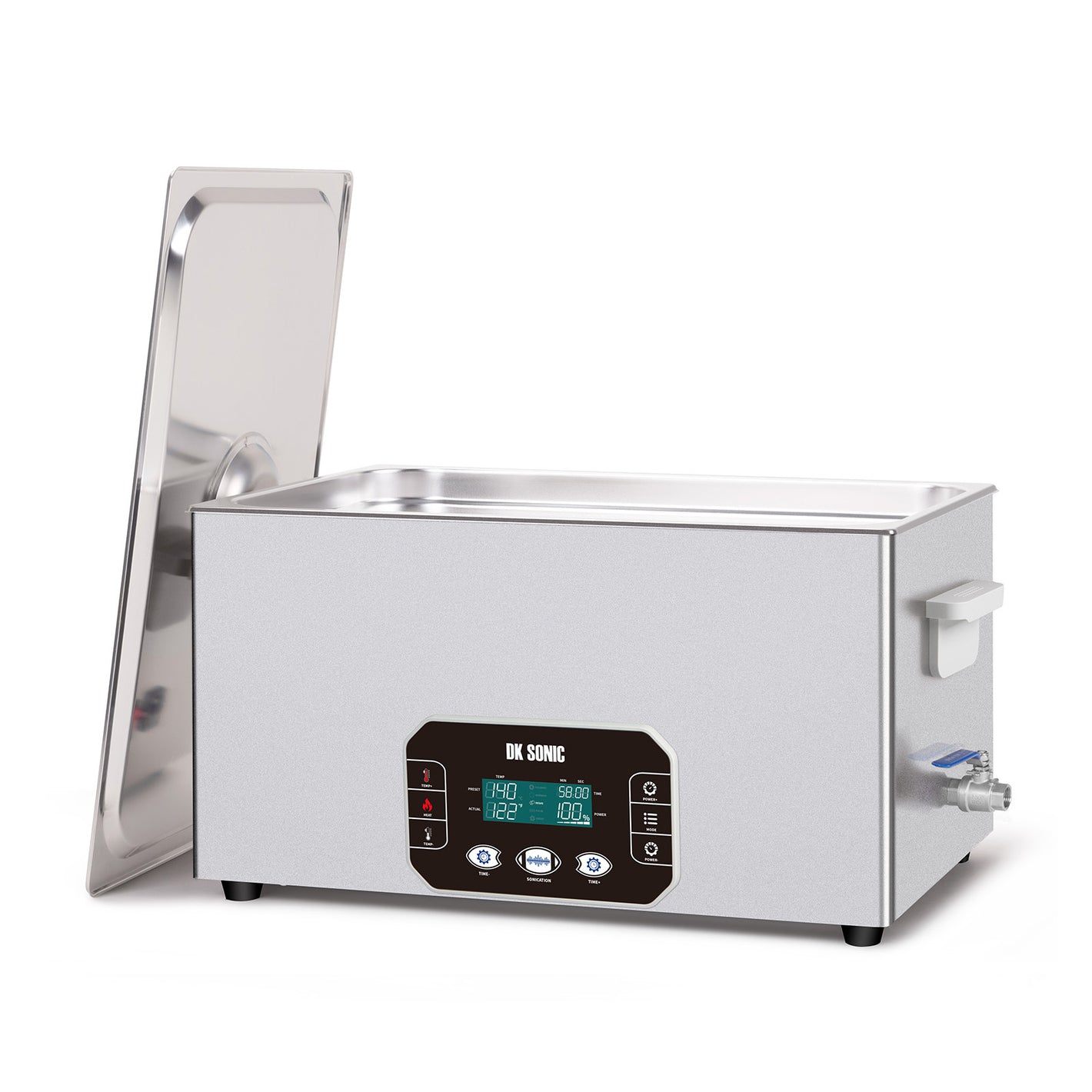 DK SONIC Ultraschallreiniger 22L, 480W Hochleistungs-Schallreiniger mit Smart-Touch-Steuerung, fünf Modi für Motorradmotoren, Vergaser, Ketten, Leiterplatten (inkl. Korb)