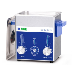 DK SONIC Ultrasonic Cleaner 2L 60W, Ultrasonic Jewelry Cleaner with Power Adjustable Encoded Control and Five Modes for Glasses, Necklaces, Watches,Coins Cleaning