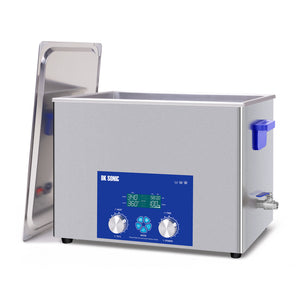 DK SONIC Ultrasonic Cleaner 37L 720W, Ultrasonic Carburetors Cleaner with Intelligent Mechanical Timer, Heater &Power Adjustable Function for Carburettors, Motorbike Engines, Chains