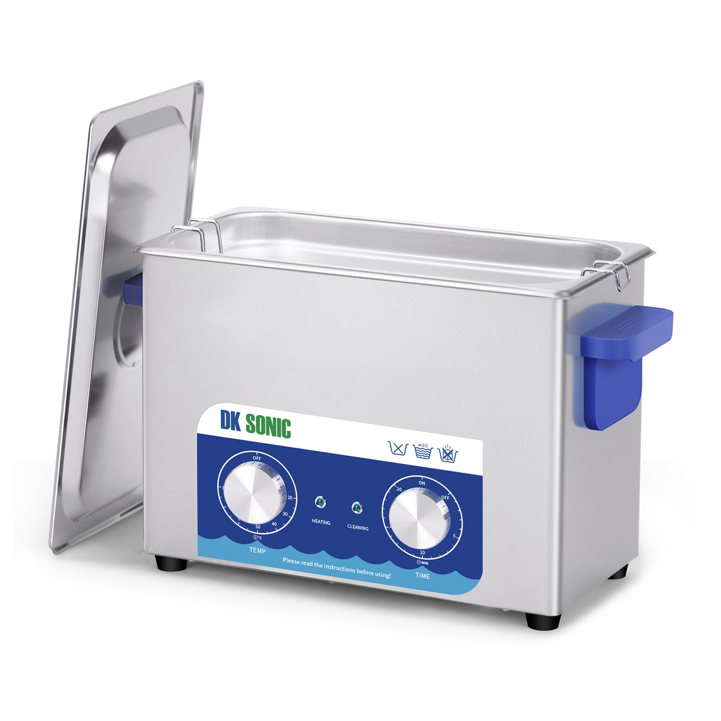 DK SONIC Ultrasonic Cleaner,4L 120W Ultrasonic Jewelry Cleaner with Heater& Mechanical Timer,Sonic Cleaner for Cleaning Jewelry,Eyeglasses,Coins(Include Basket)