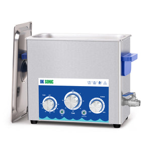 DK SONIC Industrial Ultrasonic Cleaner 6L 180W,Ultrasonic Carburetors Cleaner with Power Adjustable Function, Timer and Heater for Parts,Circuit Board,Chains Cleaning(Include Basket)