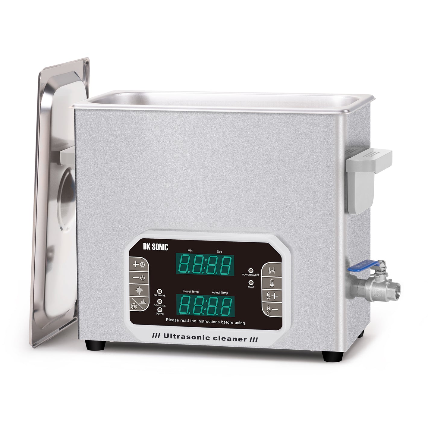 DK SONIC Professional Ultrasonic Cleaner 6L, 180W Heavy-Duty Sonic Cleaner with Timer,Heater&Touch Control, Multi-Application for Motorcycle Engines, Carburetors, Chains (Include Basket)