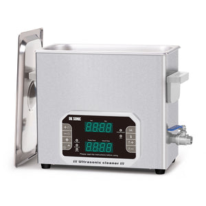 DK SONIC Professional Ultrasonic Cleaner 6L, 180W Heavy-Duty Sonic Cleaner with Timer,Heater&Touch Control, Multi-Application for Motorcycle Engines, Carburetors, Chains (Include Basket)