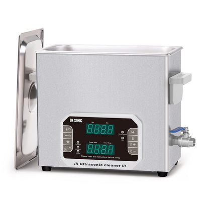 DK SONIC Professional Ultrasonic Cleaner 6L, 180W Heavy-Duty Sonic Cleaner with Timer,Heater&Touch Control, Multi-Application for Motorcycle Engines, Carburetors, Chains (Include Basket)