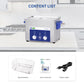 DK SONIC Ultrasonic Cleaner 4L 120W, Ultrasonic Jewelry Cleaner with Power Adjustable Encoded Control and Five Modes for Glasses, Necklaces, Watches,Coins Cleaning