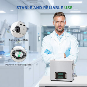 DK SONIC Professional Ultrasonic Cleaner 6L, 180W Heavy-Duty Sonic Cleaner with Timer,Heater&Touch Control, Multi-Application for Motorcycle Engines, Carburetors, Chains (Include Basket)