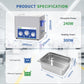 DK SONIC Industrieller Ultraschallreiniger 10L, 240W, Ultraschall-Vergaserreiniger mit einstellbarer Leistung, Timer und Heizung für Teile, Leiterplatten und Kettenreinigung (inklusive Korb)